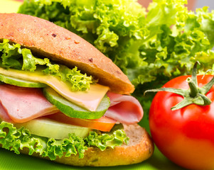 Salad Sandwich Roll Indicates Granary Crusty And Bread