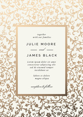 Vintage Wedding Invitation template