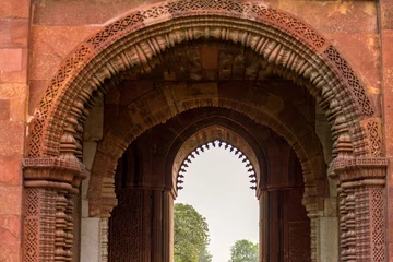 Foto op Plexiglas Gate at Qutb Minar, Delhi, India © schame87