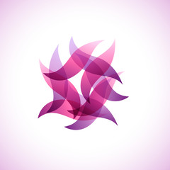 Vector abstract purple flower. Spa and relax concept