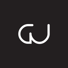 Fototapeta premium initial letter rounded logo modern white