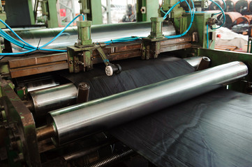 The process of rolling rubber