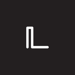 initial letter rounded logo modern white