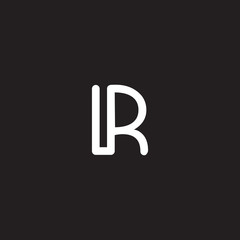 initial letter rounded logo modern white