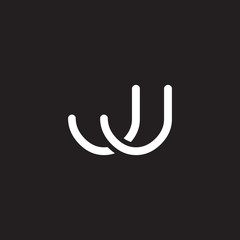 initial letter rounded logo modern white