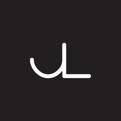 initial letter rounded logo modern white