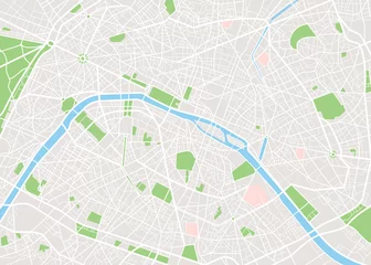 Foto op Plexiglas Paris city map © giorgos245