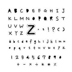 벡터 문자 / 손으로 쓴 글씨체