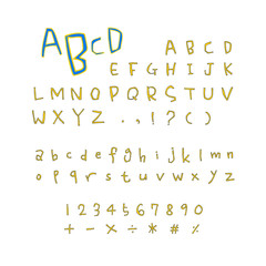 벡터 문자 / 손으로 쓴 글씨체