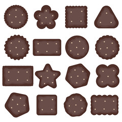 cookies chocolate with hazelnut sweet illustration