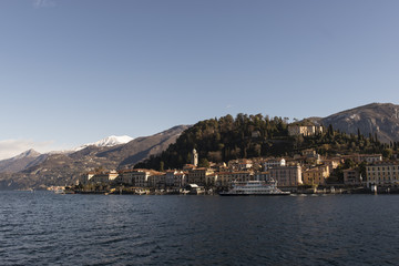 Naklejka premium Vista del Lago de Como, Italia