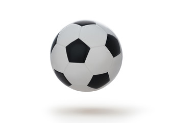 Soccer ball on white backgrond