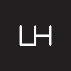 initial letter rounded logo modern white