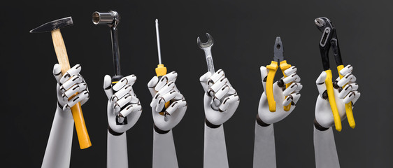 Robot Holding Work Tools