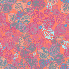 Vector colorful seamless floral pattern