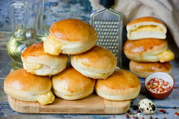 Cheese stuffed dinner rolls