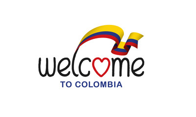 Colombia flag background