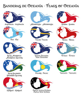 oceania banderas