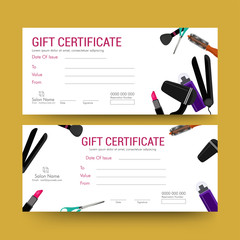 Gift voucher, certificate or discount card template.