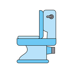 Bathroom toilet isolated icon vector illustration graphic design
