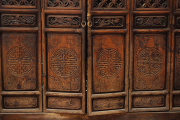 Detail old Chinese door 