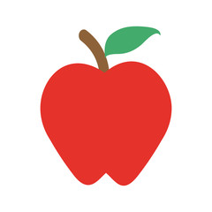 Apple fruit sweet icon vector illustration graphic design