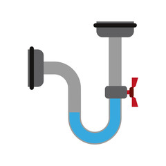 Pipeline with faucet icon vector illustration graphic design