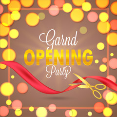 Grand opening flyer or invitation card.