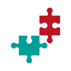 Puzzles pieces isolated icon vector illustration graphic design