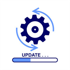 Update software icon. Vector graphic illustration.