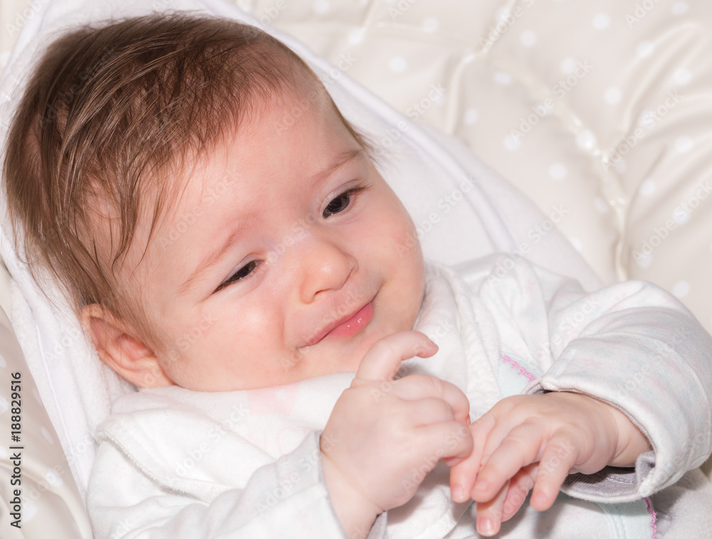 Wall mural Cute little baby girl 2