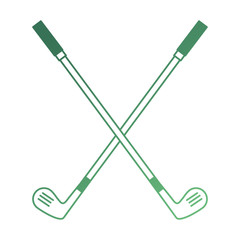 golf clubs accessory icon vector illustration design