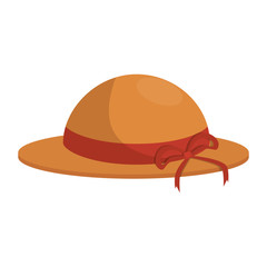 summer female hat icon vector illustration design