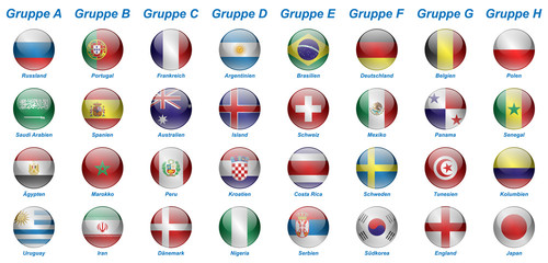 Fußball 2018 - Gruppen (Querformat) © ii-graphics