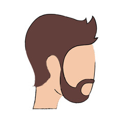 Faceless man head icon vector illustration graphic design