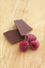 ラズベリーとチョコレート
