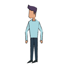 Man faceless avatar icon vector illustration graphic design