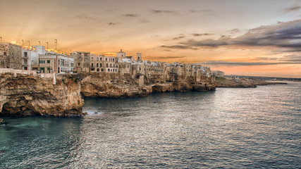 Obraz premium Polignano a Mare sunset