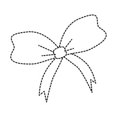 cute bowntie ribbon icon vector illustration design