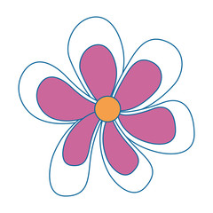 Fototapeta na wymiar cute flower decorative icons vector illustration design