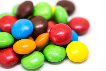 Multi-colored candy-drops