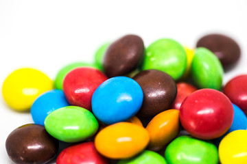 Multi-colored candy-drops