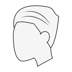 Faceless man head icon vector illustration graphic design