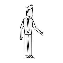 Businessman with suit icon vector illustration graphic design