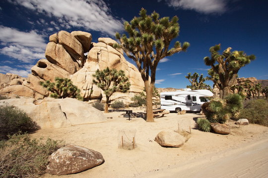 Hidden Valley Campground in Joshua Tree National Park in California in the USA
