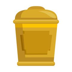 gold container isolated icon vector illustration design