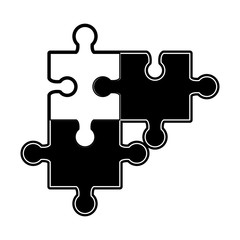 Obraz premium Puzzle pieces isolated icon vector illustration graphic design