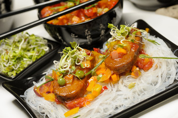 Tempeh con i vermicelli di soia