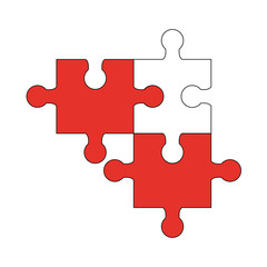 Puzzle pieces isolated icon vector illustration graphic design