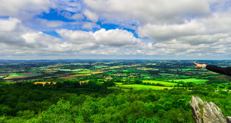 Bretagne Finistère La roche du feu vue panoramique - Brittany Finistère La roche du feu panoramic...